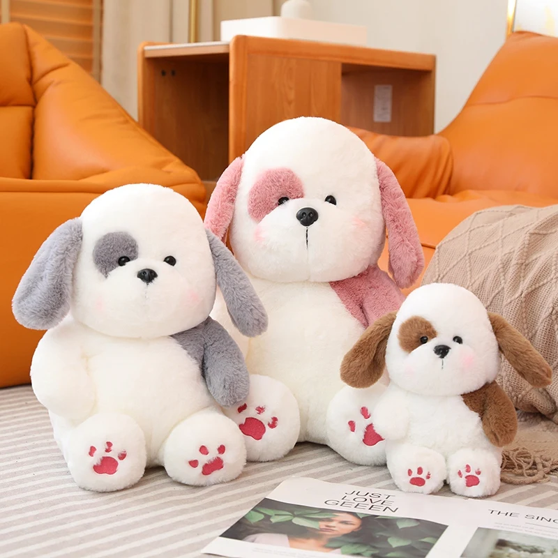 Kawaii Dog Plush Toy Soft Stuffed Cartoon Animal Cute Puppy Doll Baby Accompany Pillow Room Decorations Kids Girls Birthday Gift newborn baby girls photography props nordic florals tassel hat pillow blanket set blanket decorations studio shooting photo prop