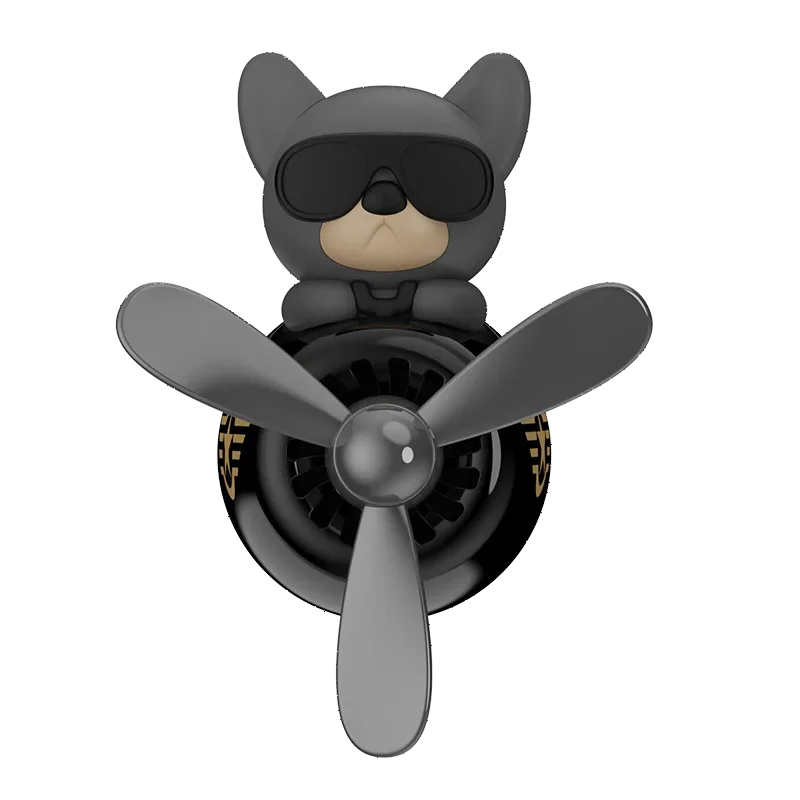 차량 장식품, 만화 개 파일럿 회전 프로펠러, 자동차 공기 배출구 장식, 자동차 인테리어 장식품 