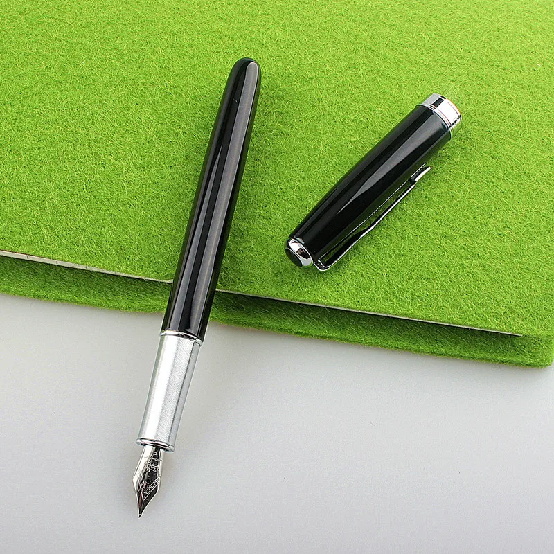JINHAO 75 Fountain Pen Checkered Grab Ash Feather Arrow Tungsten Steel Black Nib Classic Ink Office School Supplies Pen fountain pen