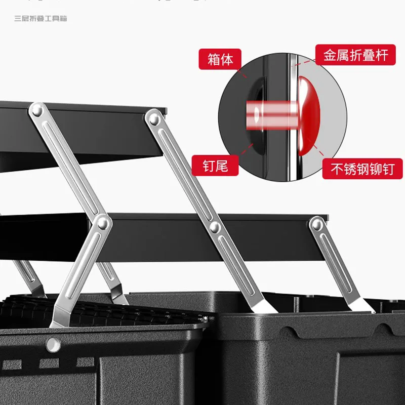 Shockproof Storage Toolbox Suitcase Empty Multifunctional Plastic Electrician Kit Set Tool Bag Carpentry Large Household items