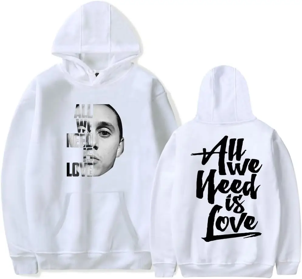 

Canserbero Hoodies All We Need Is Love Merch Autumn Winter Women Men Pullover Hooded Tops Fashion Casual Rapper Sweatshirts