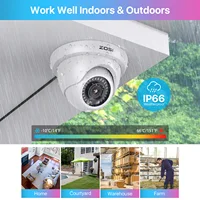 ZOSI 8CH 1080P система видеонаблюдения с искусственным интеллектом обнаружения транспортных средств 5MP Lite H.265 + DVR 2MP купольные камеры наблюдения — изображение 3