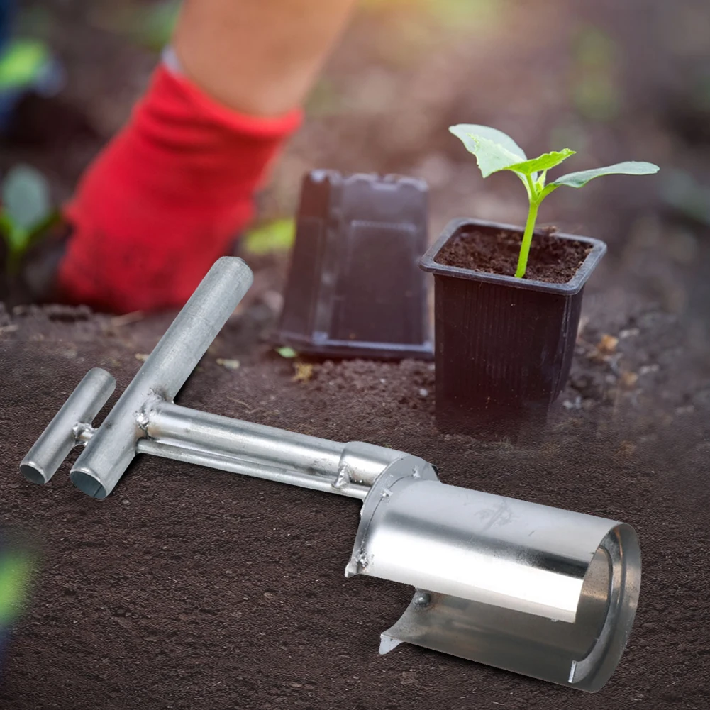 Trapiantatrice Per Piantine In Acciaio Inox - Strumento Da Giardino Per Bulbi, Alberi Da Frutto, Design Ergonomico
