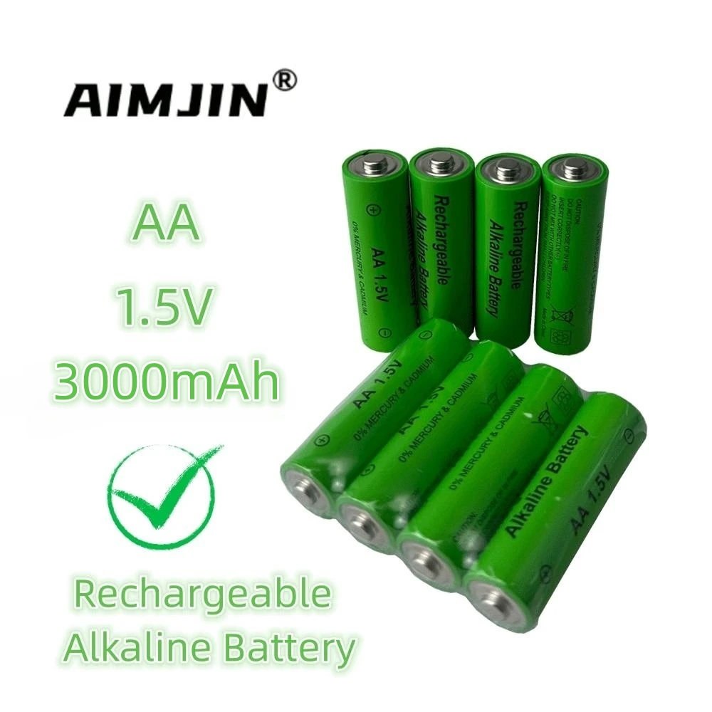 

New AA Rechargeable Battery 1.5V 3000mah Alkaline Batteries for Remote Control Electronic Toys LED Light Shaver Radio