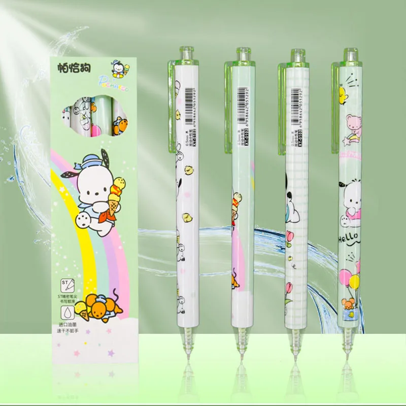 

12/36pcs Sanrio Kawaii Pochacco Press Gel Pen Set Cute 0.5mm Black Ink Signature Pens Promotional Gift Office School Supplies