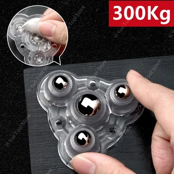 Nowa rodzaj kleju kulka wyciszana uniwersalna 300Kg 4 koraliki kółka do mebli koła koło ze stali nierdzewnej obrót o 360 °
