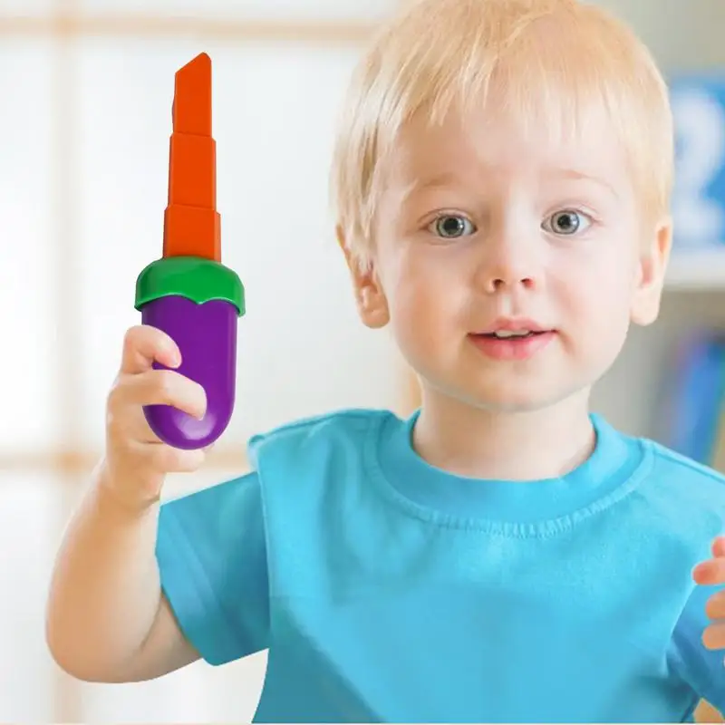 

Mini Eggplant Knife Model Venting Toys Stress Reliever Toy Knife 3D Printed Toys Sensory Toys Eggplant Sword for Boys Girls