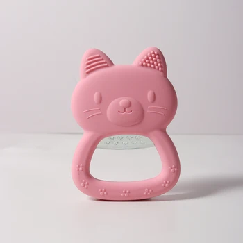 Water Filled Baby Teether cat shape Silicone Teething Toy for Infants, Can Be Cooled in Fridge or Warm 6