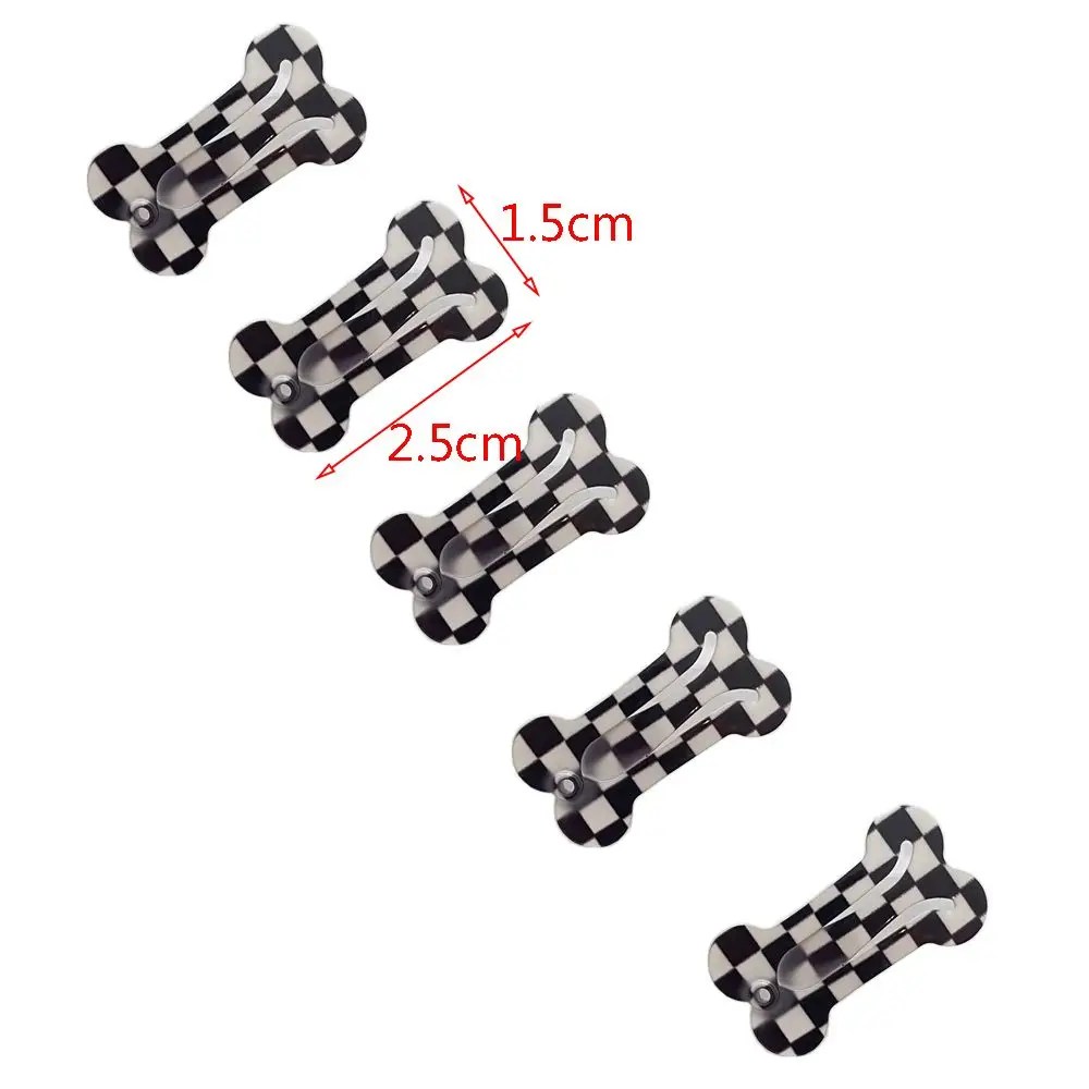 5 pcs/set Bone Shape Pet Hair Accessories for Small Dogs Cute Pet Hairpin Dog Hair Clip Cat Grooming Supplies Snap Hair Clips 6