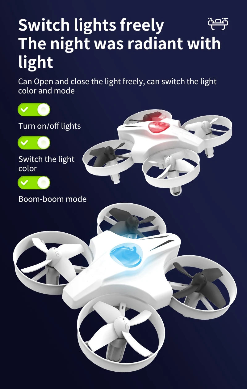 Mini RC Drone - 4CH Headless Mode Quadcopter with 360 Flip for Kids