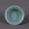 Jingdezhen Antique Porcelain, Lake Blue Glaze, Wide Mouth, High Foot Cup, Home Decoration and Ornament 3