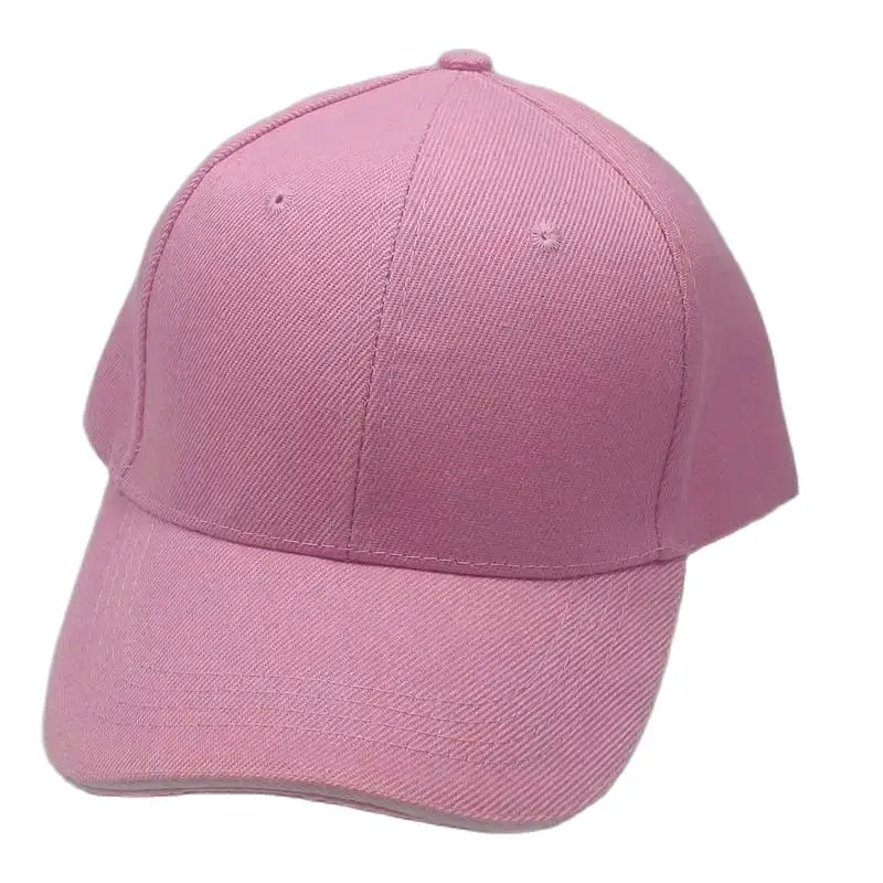 Women Men's Twill Baseball Caps Plain Sandwich Bill Cap 6 Panel Brown Orange Yellow Red Blue Beige Grey Wine Pink Size 58cm 2