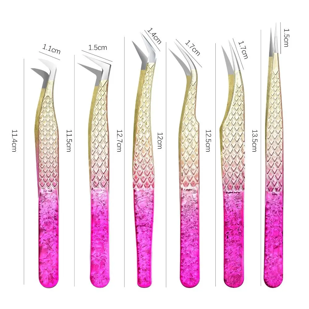 전문가용 속눈썹 집게 아이스 플라워 3D 정밀 눈썹 이식 인조 속눈썹 연장 용품 정전기 방지