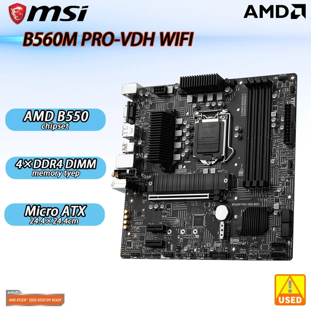 Placas Mãe - Placa Mãe MSI B560M-A PRO, Intel LGA 1200, Intel B560