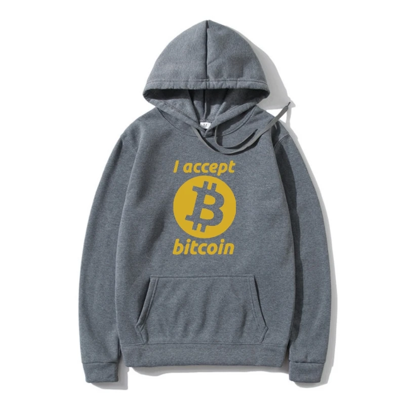 

Summer Style I accep Bitcoin Outerwear-Funny Money Sweatshir Prin Outerwear Hoody hip hop