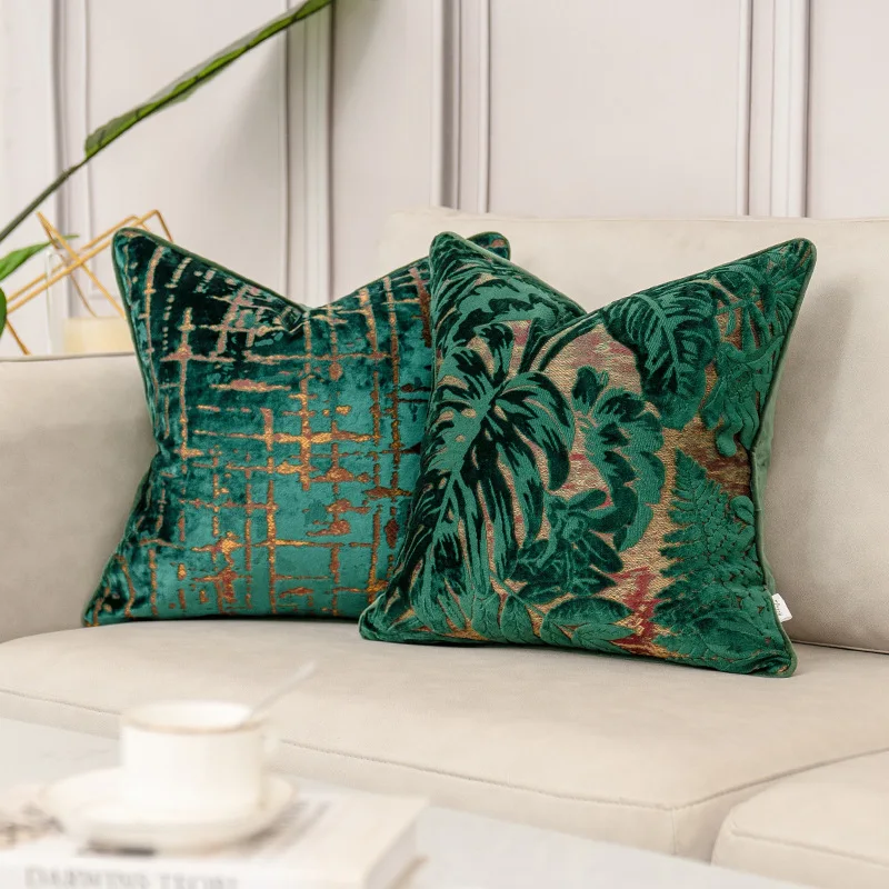 High Quality Sofa Cushion Cover Luxury Green House Decor Coussin