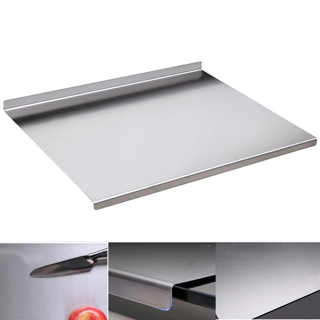 Gi.Metal - Multi-purpose stainless steel pastry board / cutting board  (SPIANA5050) - 49x47cm