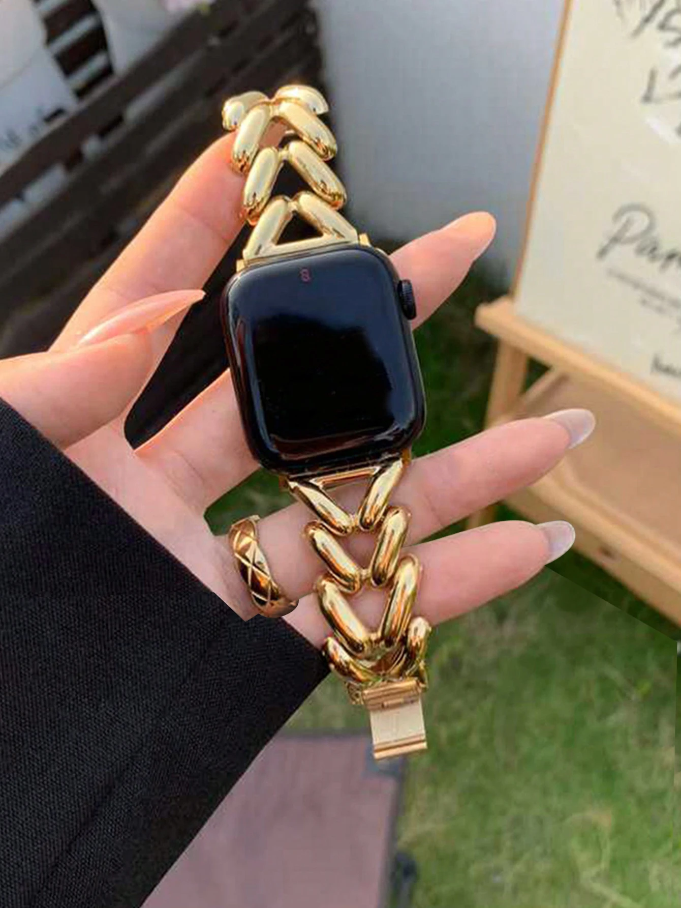 الحب القلب حزام معدني لساعة أبل se 40 مللي متر الف...