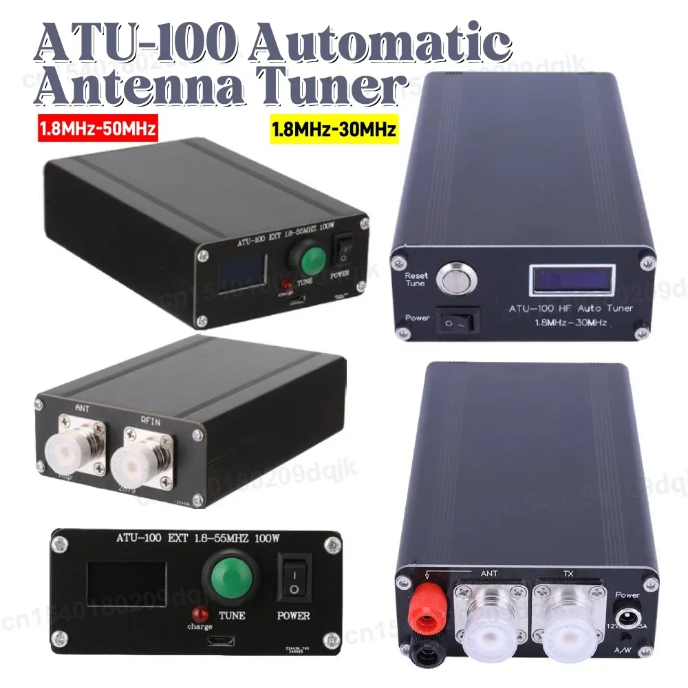 ATU-100 Mini Antenna Tuner HF Antenna Tuner V3.2 Version Automatic by N7DDC+0.91 OLED Auto