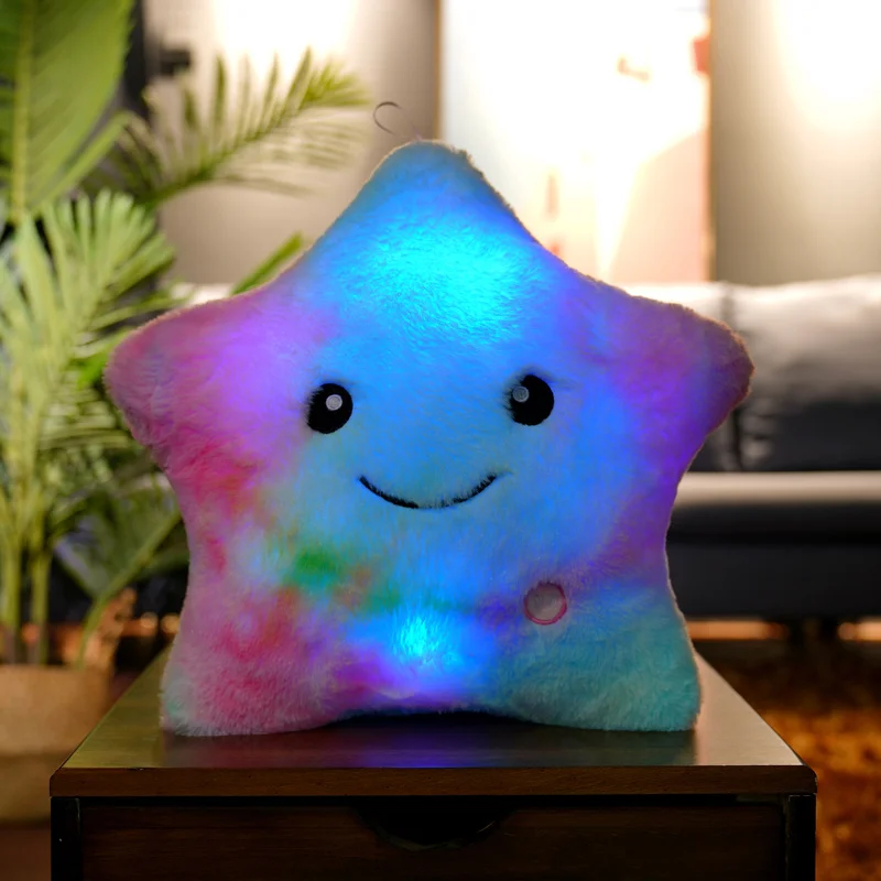 thumbnail image 1 of About 20CM Creative Luminous Star Plush Toys Lovely Glowing Colorful Stars Plushie Doll Led Light Toys for Children Girlfriend, 1 of 5