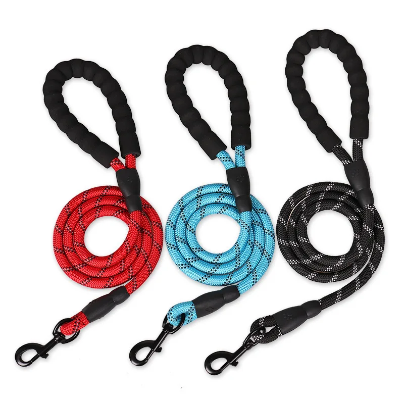Pet Dog Leash Night Reflection Outdoor Multicolor Round Rope For Big Small Medium Large Dog Drag Pull Tow Leash Accessories dog leash