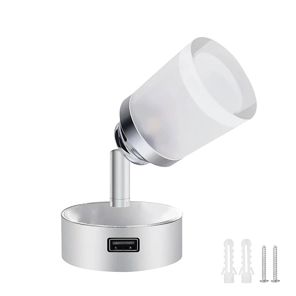 12/24v LED Leeslamp 3 Watt Met TOUCH Dimmer En USB Voor C
