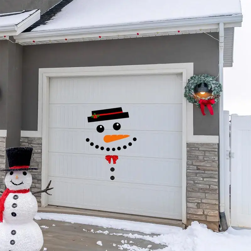 

Large Christmas Garage Door Stickers Magnetic Xmas Snow Man Fridge Magnets DIY Refrigerator Magnets Christmas Decoration