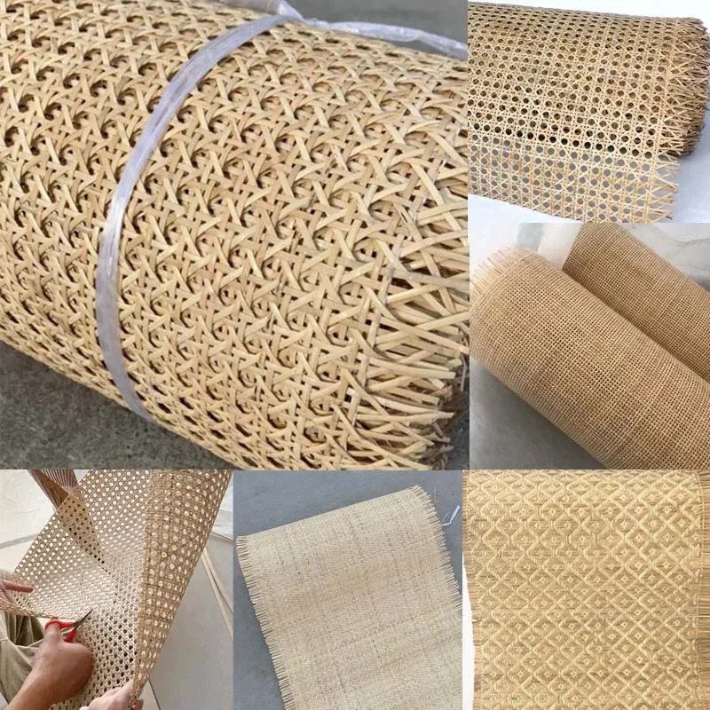 

40cm/45cm/50cm Wide Natural Indonesia Real Rattan Cane Webbing Roll Wicker Sheet Light Chair Table Furniture Repair Material Hot