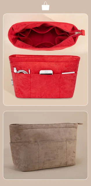 Suede Purse Insert Organizer Suitable For Goyard Tote,Inner Lining,The  Separated Brace Pouch, The Inner Bag - AliExpress