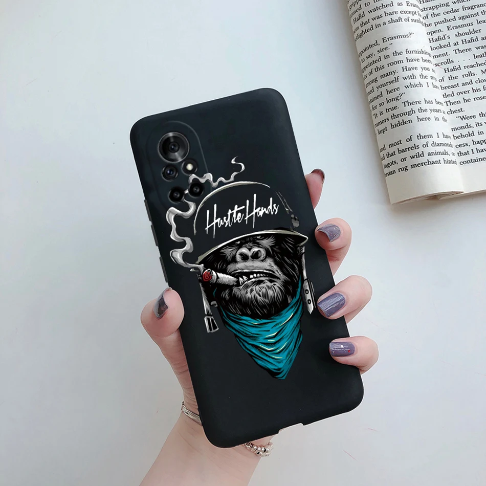 Floral Cat Cartoon Silicone Phone Protector Case - Stylish Back Cover