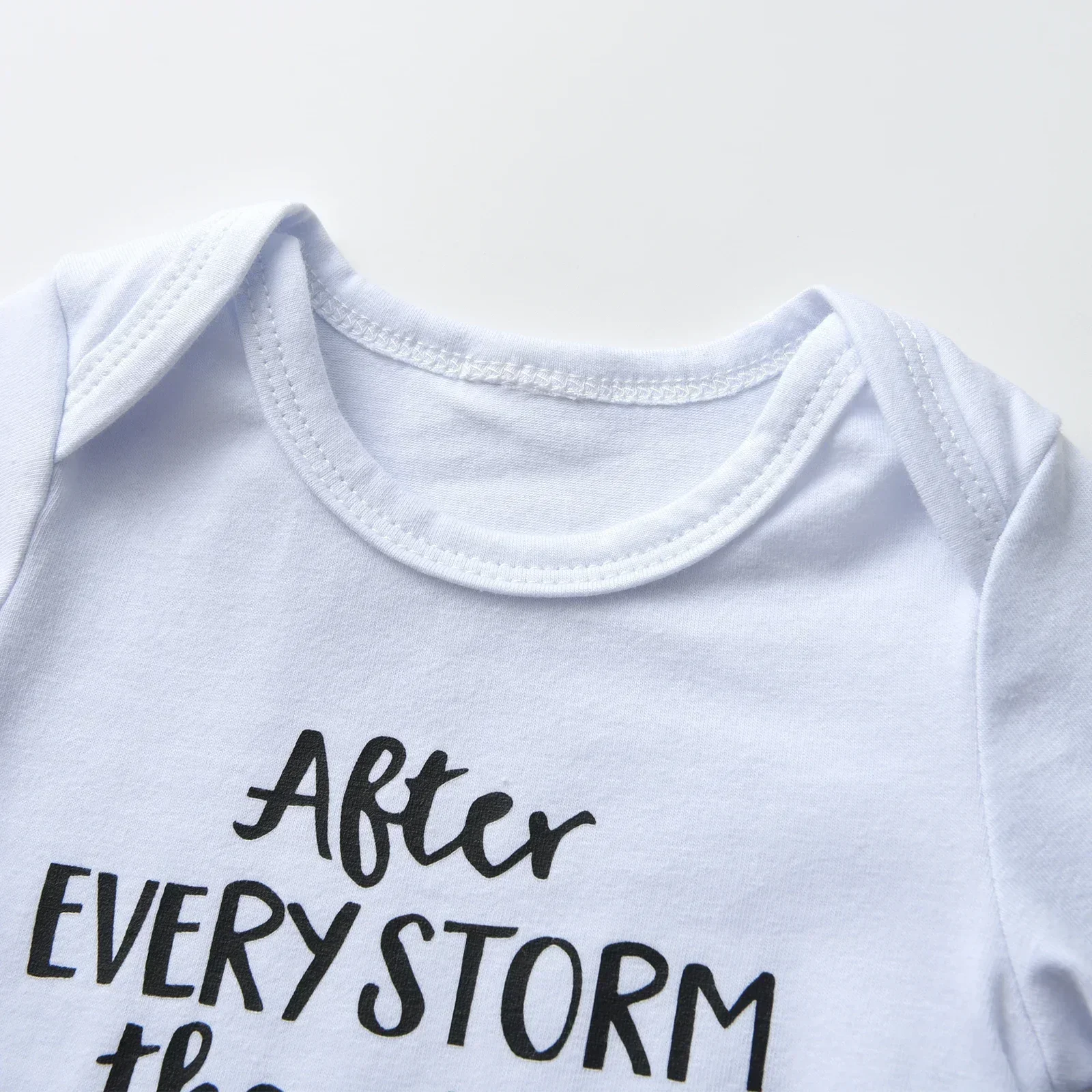 Infant Baby Boys Thin Cotton Clothes Set Printed Long Sleeve O-Neck Romper Bodysuit Top + Rainbow Pants + Cap Newborn Outfit
