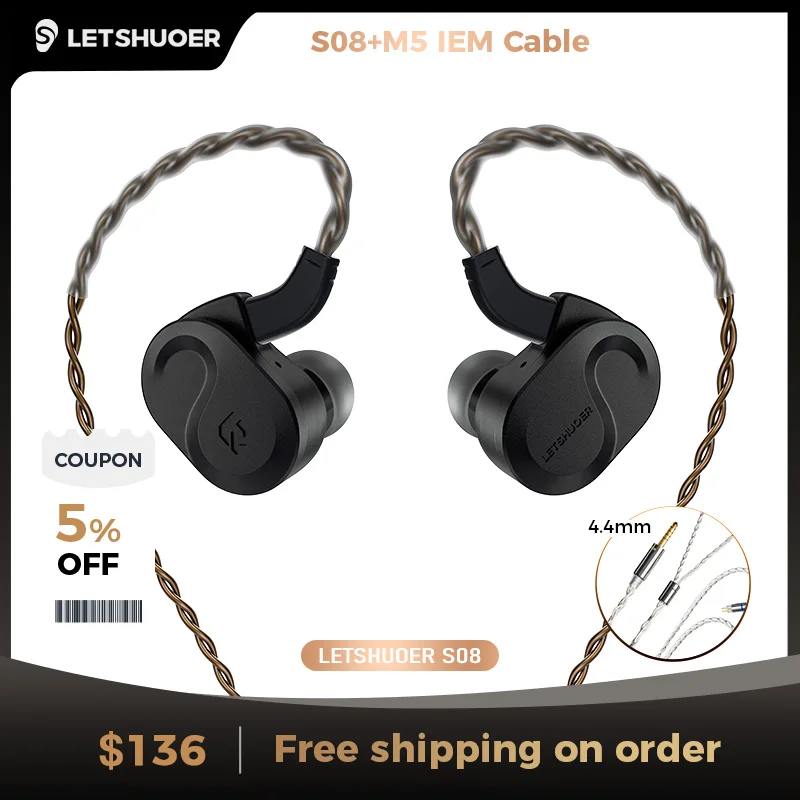 イヤホン LETSHUOER S08 Amazon.com: Letshuoer S08 Fourth Generation in Ear Monitor