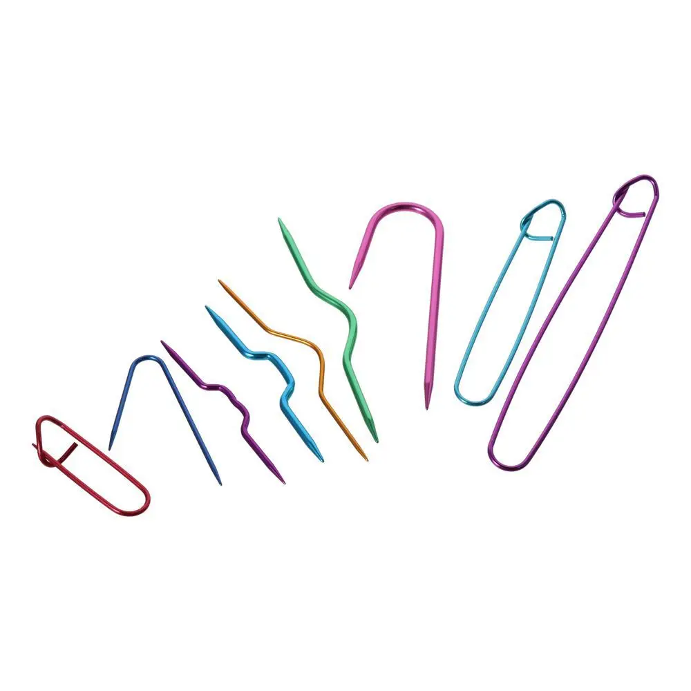 뜨게 바늘 세트, 알루미늄 스티치 홀더, 안전 핀 브로치 직조 스웨터, 뜨게 스티치 거치대 도구, 19 개