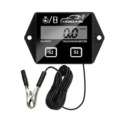 Enhanced Digital Tachometer with Backlight & Resettable RPM Function (Tach Hour Meter)