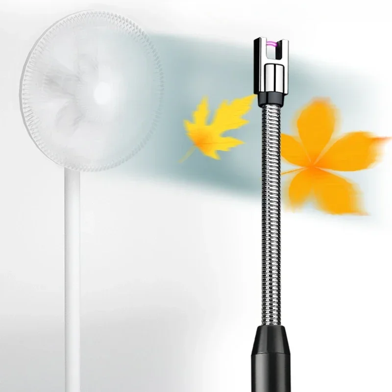 Description Picture 5 of item2025 Windproof Kitchen Electric USB Lighter Long Candle BBQ Gas Stove Ignition Camping Rechargeable Arc Flameless Plasma Lighter