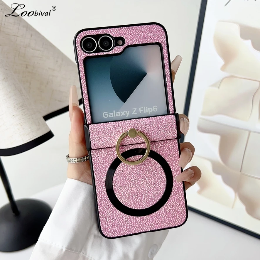 Magnetic Stand Shockproof Case with Magsafe Ring Holder and Wireless Charging Support