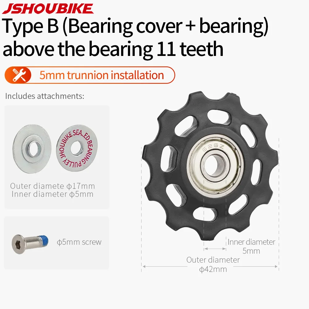 High-Performance Rear Derailleur Pulley Roller with Multiple Tooth Options for Mountain Bikes