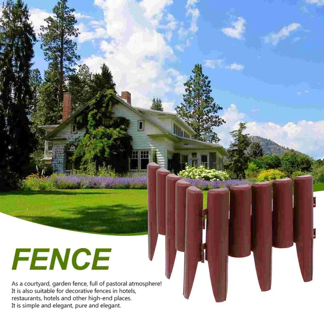 4 Pcs Kertészeti Kerítés Fehér Dísz Dekoratív Kerítések Kis Virágágy Kertészség Szegélyű Műanyag Fa Piket - Image 2