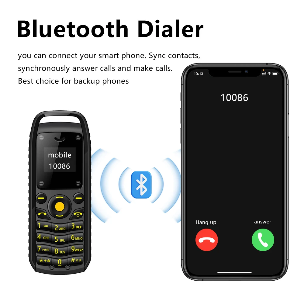 SERVO Mini Mobile Phone 2 SIM Cards Magic Voice Bluetooth Dialing Blacklist Low Radiation Smallest Button Cellphones Four Colors 6