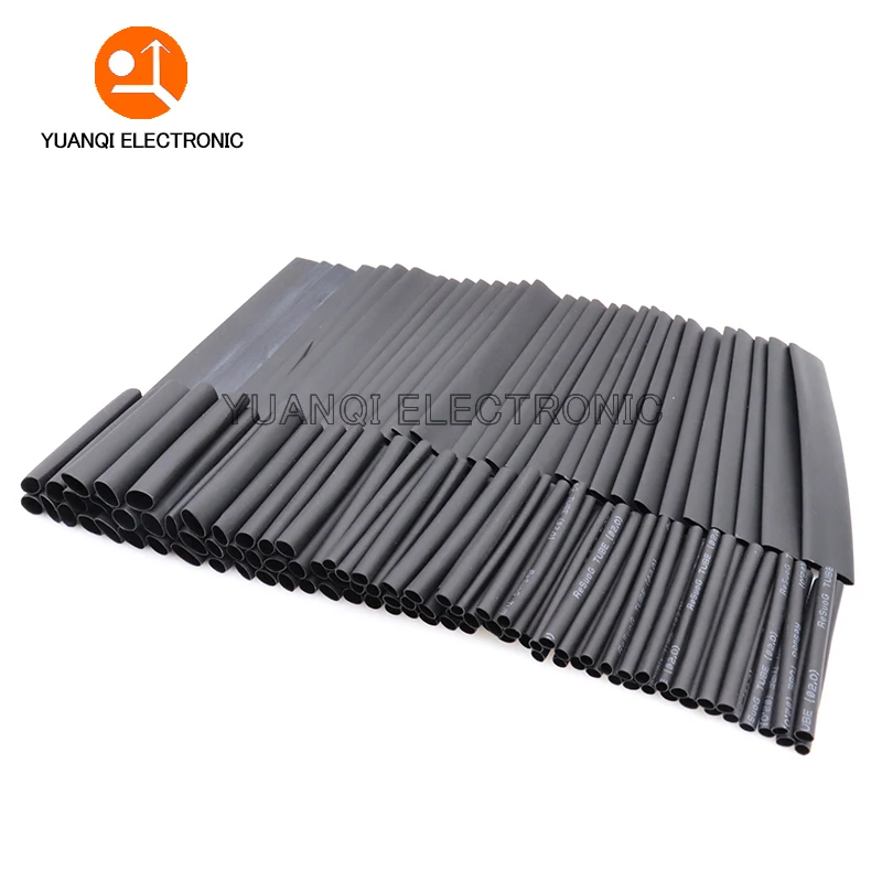 127pcs Heat Shrink Tube Wires Shrinking Wrap Tubing Wire Connect Cover Protection Cable Electric Cable Waterproof Shrinkable 2:1 heat shrink tubing
