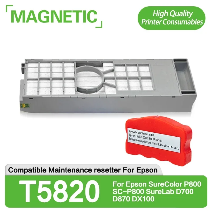 Nova T582000 T5820 Manutenção Tanque de Tinta Chip Resetter Kit para Epson Surecolor P800 Sc-p800 Surelab D700 D870 Dx100