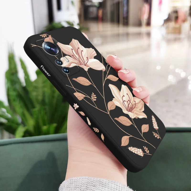 Delicate Blossoms Liquid Silicone Phone Case Cover