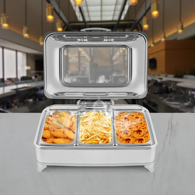 hot plates to keep food warm electric foldable Dual Server Food Warmer  Buffet Trays - AliExpress