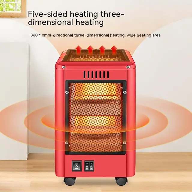 Ötoldalas Fűtőberendezés Háztartás Sötét Fényű Kvarc Cső Sütő Elektromos Fűtés Csendes Eltávolítható Kis Napenergia-Fűtés - Image 2