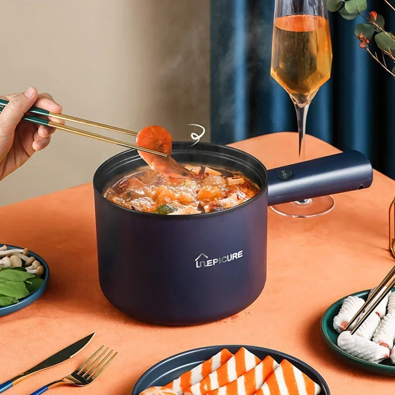 Home Electric Rice Cooker Multifunctional Hotpot Mini Cooking Pot with Adjustable Handle Kitchen Stew Pot Stir Fry 220V