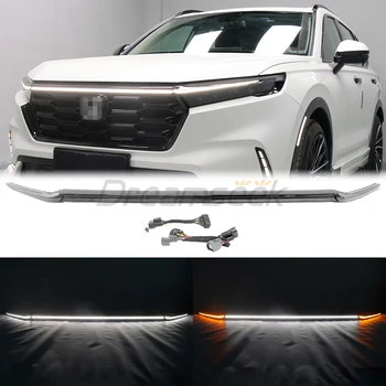 LED Front Grille Lights for Honda CR-V 2023+ – Daytime Running Lights with Sequential Dynamic Turn Signal, Auto Accessories