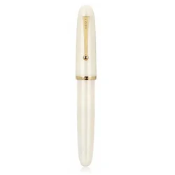 JinHao Luxury Transparent Acrylic Fountain Pen - Elegant Writing Instrument - M(Approx 0.7mm) (White Marble)