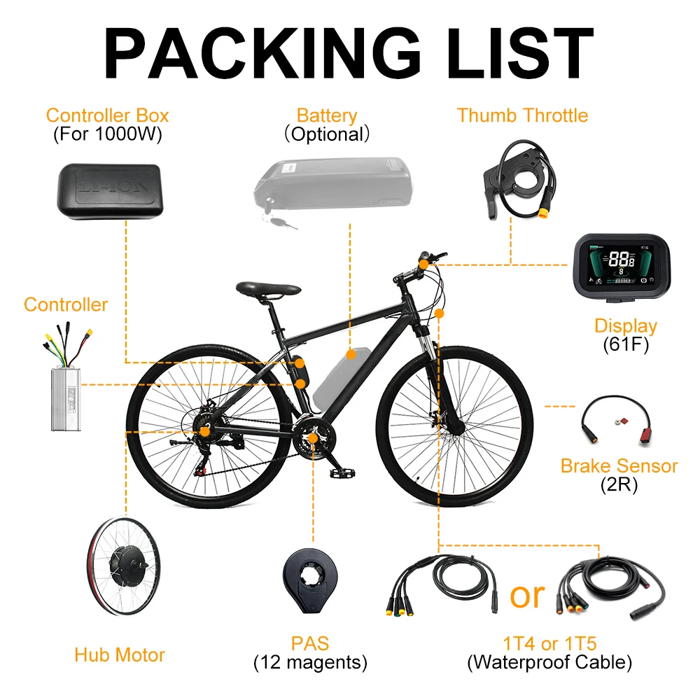 ebike Kit 48V 1500W 1000W 500W Rear Cassette Motor Wheel Hub Motor