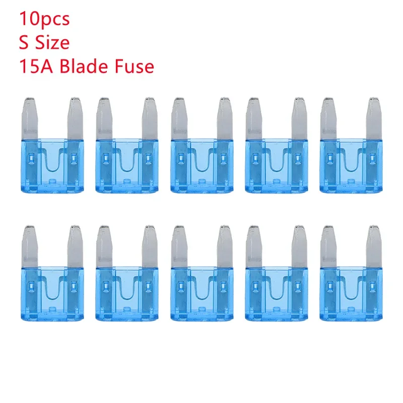 10/100pcs Aluminum Standard Blade Fuse 15A ATO/ATC Fuse Kit For Car Boat Auto