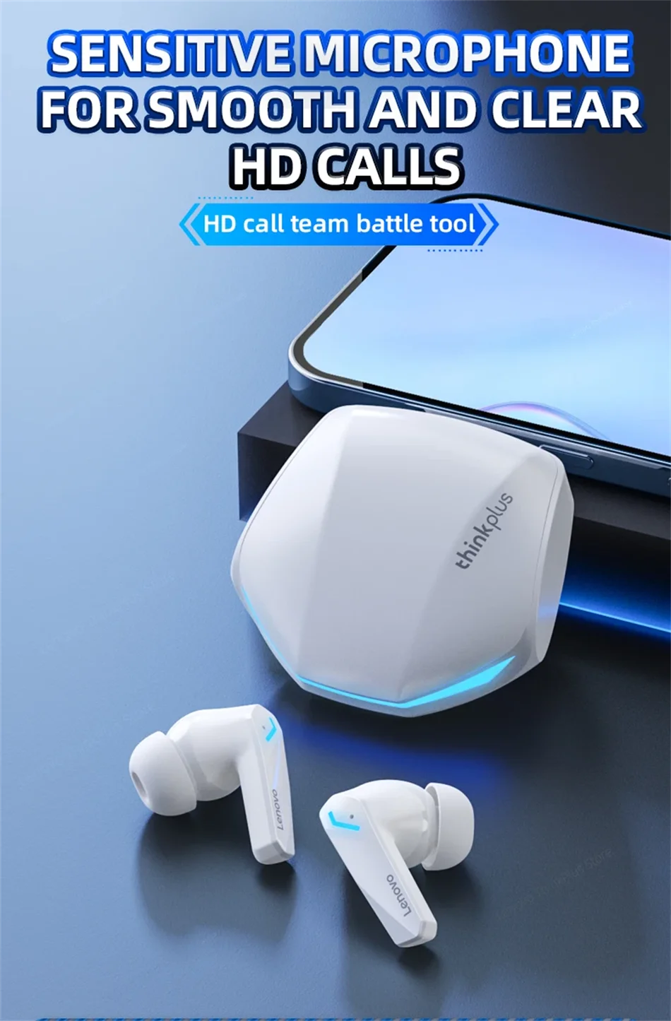 Lenovo Original GM2 Pro Bluetooth V5.3 TWS Wireless Earphones Stereo Sport Earbuds Game Music Low Latency Headset 2026 New Sae25d4ae04794f33bbbf93444369a3f5a